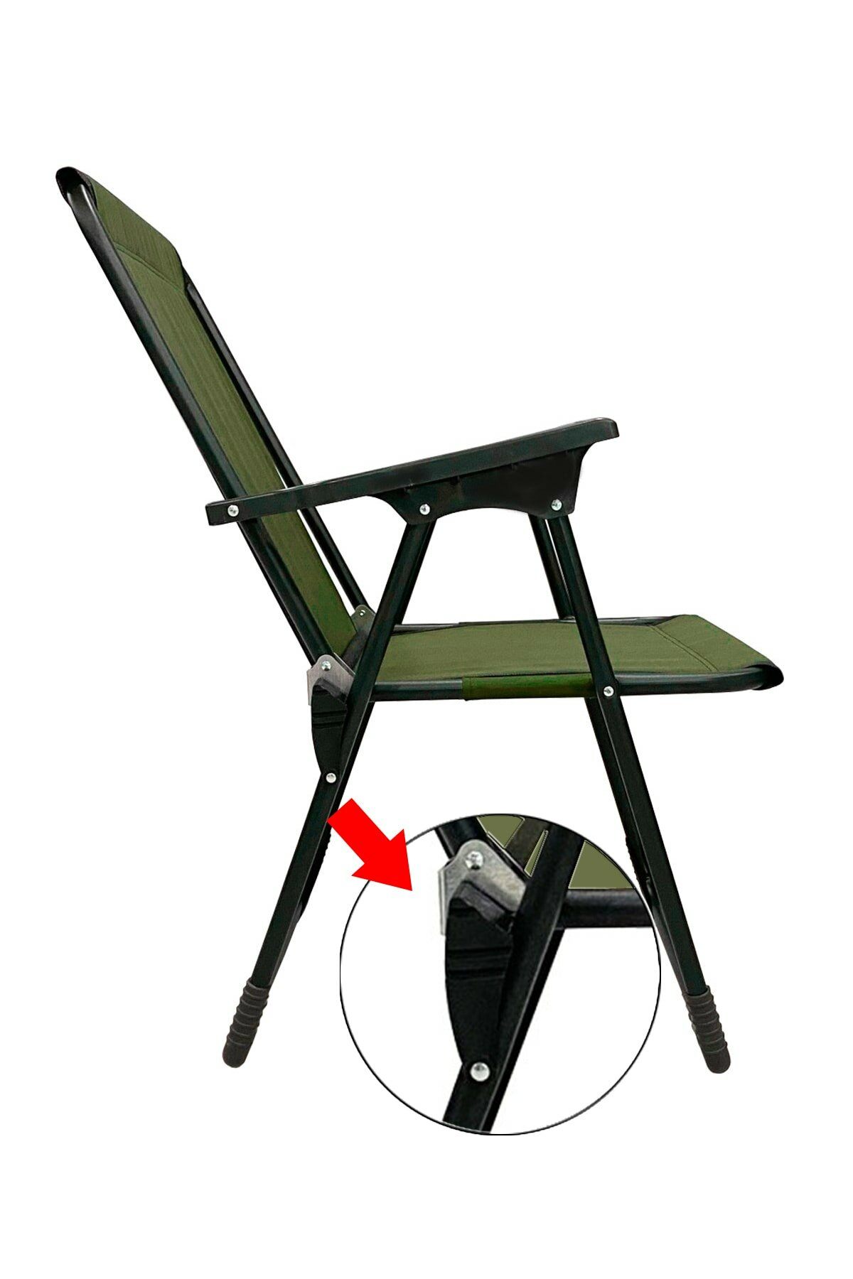 4 Adet Katlanır Kamp Sandalyesi Piknik Koltuğu Plaj Şezlongu Oval Bardaklıklı Yeşil + MDF Masa