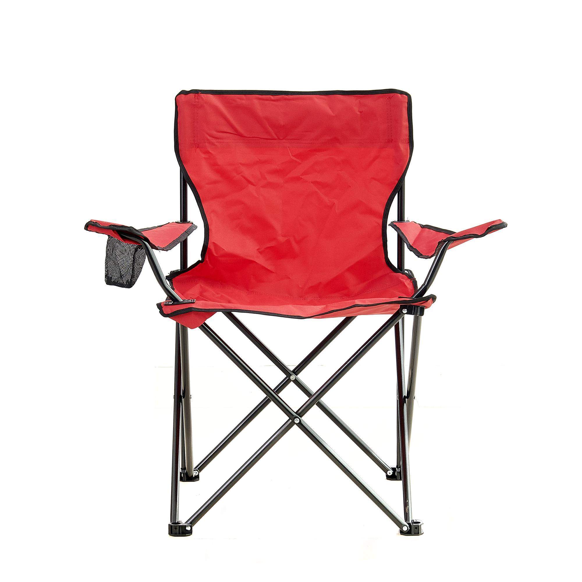 4 Adet Katlanır Çantalı Kamp Sandalyesi Rejisör Sandalye Kırmızı