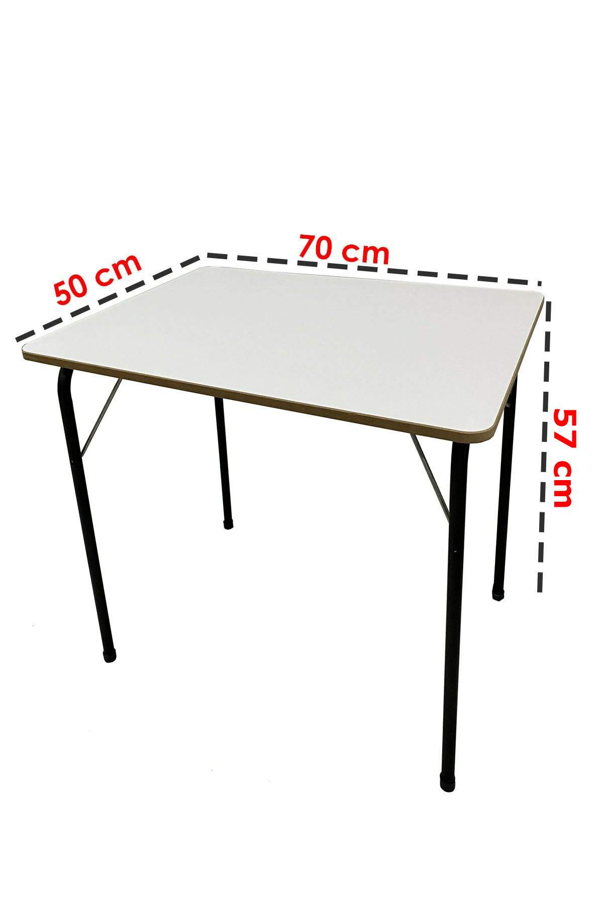 50x70cm Kamp Masası MDF Üst Tabla Katlanır Ayaklı
