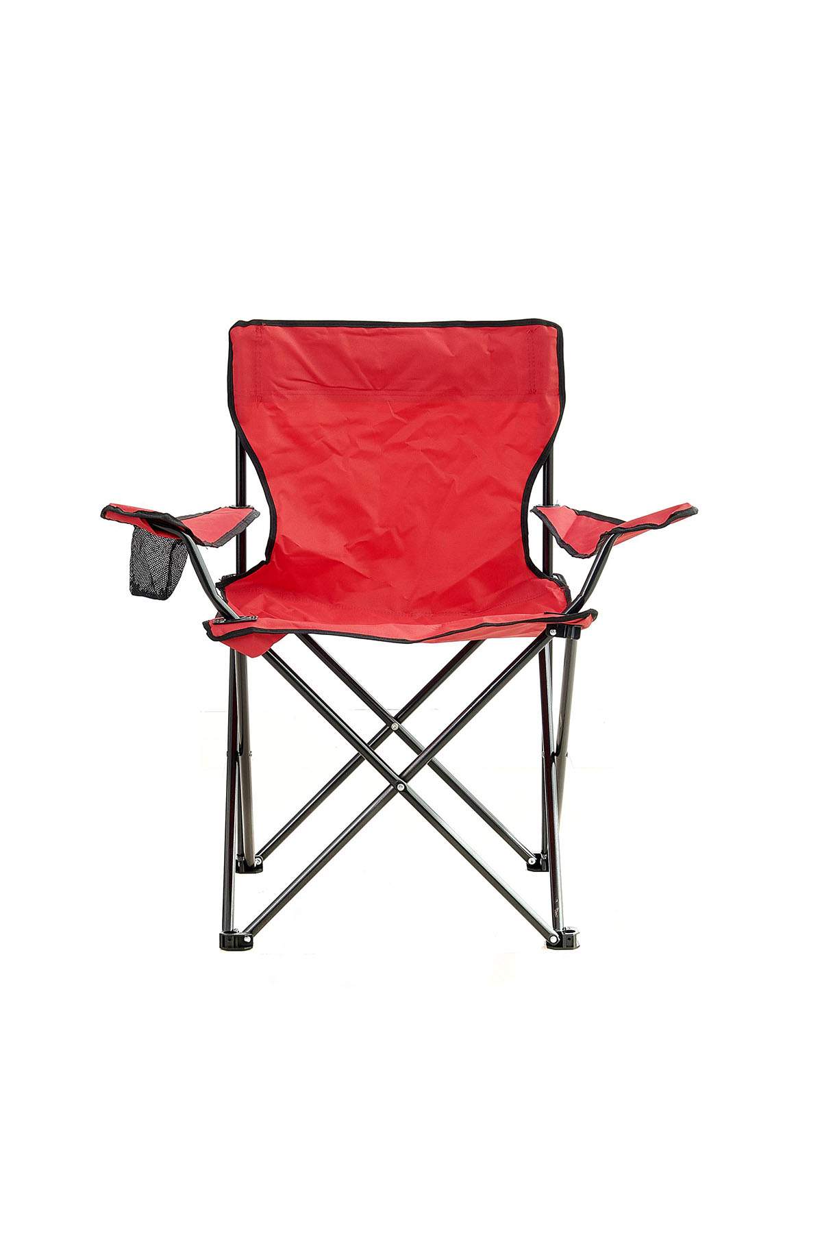 2 Adet Katlanır Çantalı Kamp Sandalyesi Rejisör Sandalye Kırmızı
